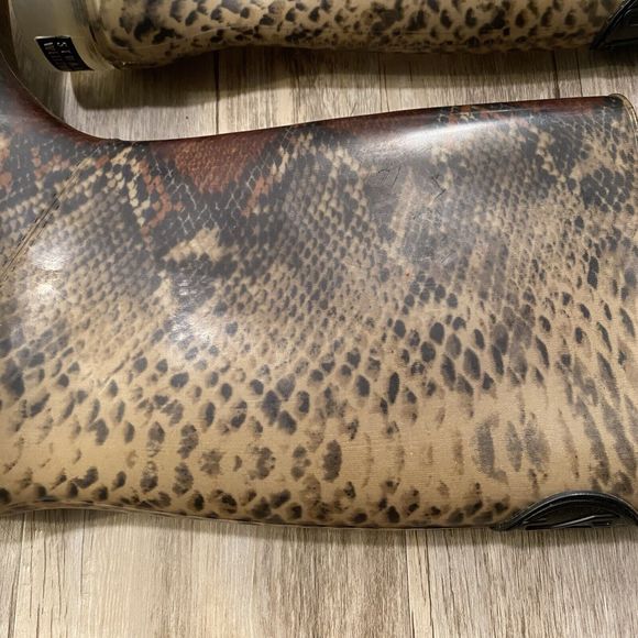 Stuart Weitzman Brown Snake Print rain Boots - Picture 14 of 15